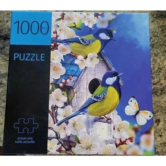 Giftcraft Dimensions Birds & Cherry Blossom 1000 traditional piece Jigsaw Puzzle - Picture 2 of 6